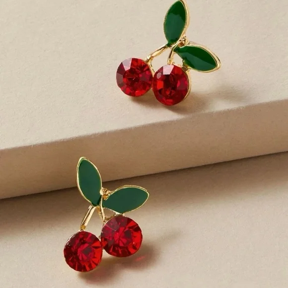 Cherry Earrings (small) - Picture 1 of 2